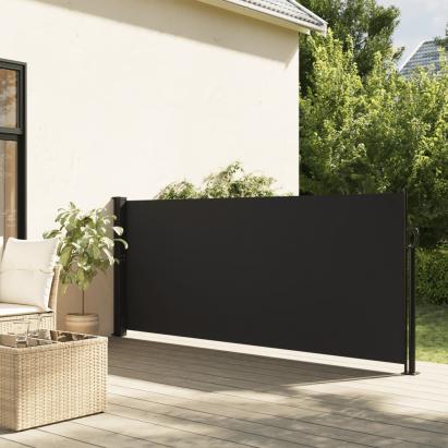 Copertina laterală retractabilă, negru, 100x300 cm GartenMobel Dekor