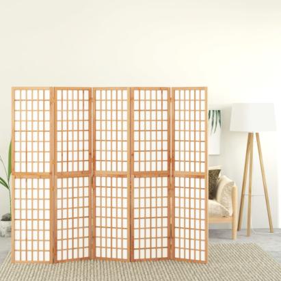 Paravan pliabil de cameră, 5 panouri, 200x170 cm, stil japonez GartenMobel Dekor