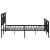 Cadru pat metalic cu tăblii de cap/picioare, negru, 183x213 cm GartenMobel Dekor