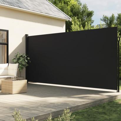 Copertină laterală retractabilă, negru, 200x600 cm GartenMobel Dekor