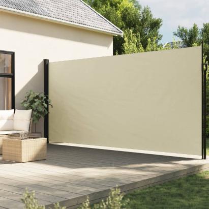Copertină laterală retractabilă, crem, 200x600 cm GartenMobel Dekor