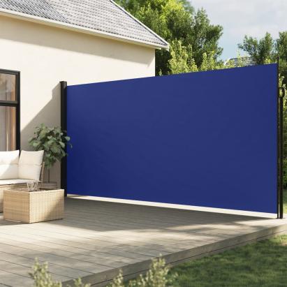 Copertină laterală retractabilă, albastru, 200x600 cm GartenMobel Dekor