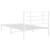 Cadru de pat din metal cu tăblie, alb, 107x203 cm GartenMobel Dekor