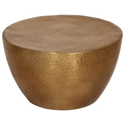 Măsuță de cafea, alamă, Ø 50x30 cm, aluminiu bătut la ciocan GartenMobel Dekor