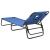Șezlong pliant albastru textil Oxford&oțel vopsit electrostatic GartenMobel Dekor