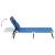Șezlong pliant albastru textil Oxford&oțel vopsit electrostatic GartenMobel Dekor