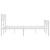 Cadru de pat metalic cu tăblie, alb, 150x200 cm GartenMobel Dekor