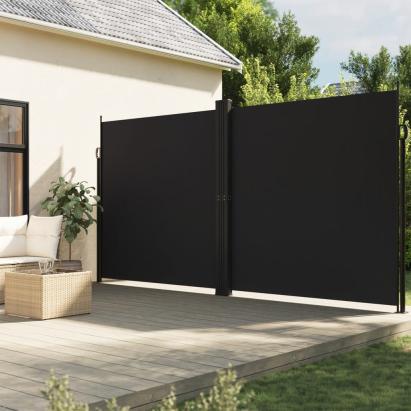 Copertină laterală retractabilă, negru, 200x600 cm GartenMobel Dekor
