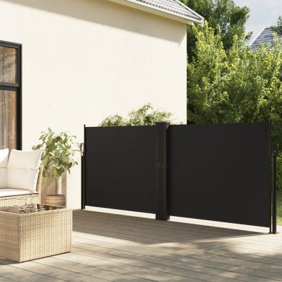 Copertină laterală retractabilă, negru, 100 x 600 cm GartenMobel Dekor