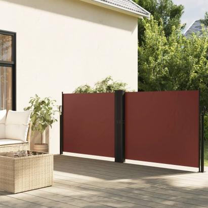 Copertină laterală retractabilă, maro, 120 x 600 cm GartenMobel Dekor