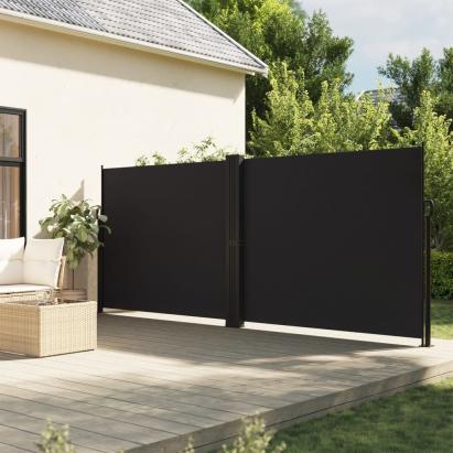 Copertină laterală retractabilă, negru, 160 x 600 cm GartenMobel Dekor