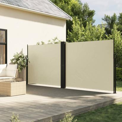 Copertină laterală retractabilă, crem, 160 x 600 cm GartenMobel Dekor