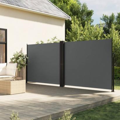 Copertină laterală retractabilă, antracit, 160 x 600 cm GartenMobel Dekor