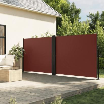 Copertină laterală retractabilă, maro, 160 x 600 cm GartenMobel Dekor