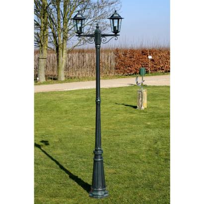 Felinar de grădină Brighton cu 2 brațe 215 cm Verde GartenMobel Dekor