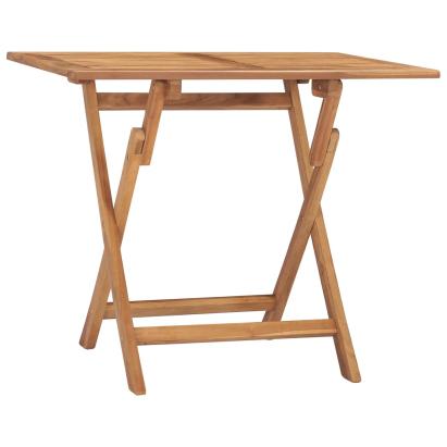 Masă de grădină pliabilă, 90x60x75 cm, lemn masiv de tec GartenMobel Dekor