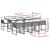 Set mobilier grădină cu perne, 9 piese, gri deschis, poliratan GartenMobel Dekor