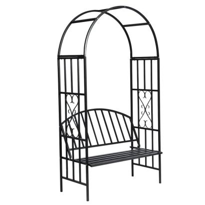Pergolă de trandafiri pentru grădină cu banchetă  GartenMobel Dekor