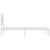 Cadru de pat metalic cu tăblie, alb, 75x190 cm GartenMobel Dekor