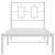 Cadru de pat metalic cu tăblie, alb, 75x190 cm GartenMobel Dekor