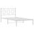 Cadru de pat din metal cu tăblie, alb, 100x200 cm GartenMobel Dekor