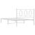 Cadru de pat din metal cu tăblie, alb, 107x203 cm GartenMobel Dekor