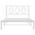 Cadru de pat din metal cu tăblie, alb, 107x203 cm GartenMobel Dekor