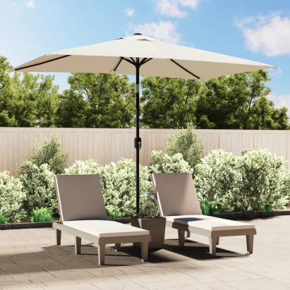 Umbrelă de soare dreptunghiulară 200 x 300, Alb nisipiu GartenMobel Dekor