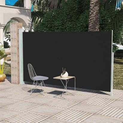 Copertină laterală pentru terasă/curte, negru, 160x300 cm      GartenMobel Dekor