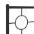 Cadru de pat din metal cu tăblie, negru, 107x203 cm GartenMobel Dekor