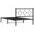 Cadru de pat din metal cu tăblie, negru, 107x203 cm GartenMobel Dekor