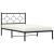 Cadru de pat din metal cu tăblie, negru, 107x203 cm GartenMobel Dekor