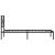 Cadru de pat din metal cu tăblie, negru, 107x203 cm GartenMobel Dekor