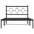 Cadru de pat din metal cu tăblie, negru, 107x203 cm GartenMobel Dekor
