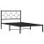Cadru de pat din metal cu tăblie, negru, 107x203 cm GartenMobel Dekor