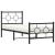 Cadru pat metalic cu tăblii de cap/picioare, negru, 75x190 cm GartenMobel Dekor