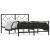 Cadru pat metalic cu tăblie de cap/picioare, negru, 135x190 cm GartenMobel Dekor