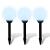 Lămpi de exterior pentru alei LED 3 buc. 20 cm, cu țăruș de sol GartenMobel Dekor