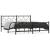 Cadru pat metalic cu tăblii de cap/picioare, negru, 183x213 cm GartenMobel Dekor