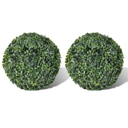 Arbuști ornamentali artificiali bilă pe tulpină,  2 buc., 27 cm GartenMobel Dekor