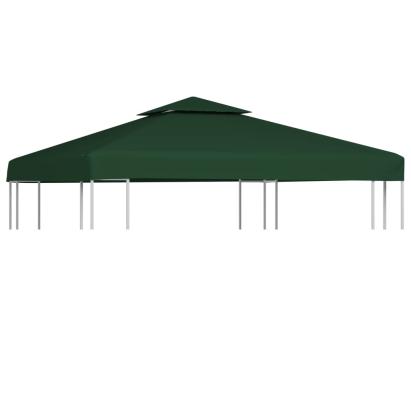 Copertină rezervă acoperiș pavililion, verde, 3x3 m, 310 g/m² GartenMobel Dekor