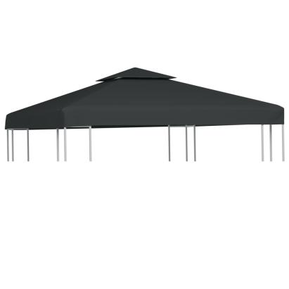 Copertină rezervă acoperiș pavilion gri închis 3x3 m 310 g/m² GartenMobel Dekor