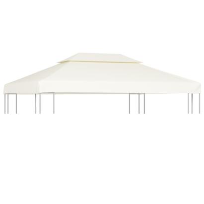 Copertină rezervă acoperiș pavilion, alb crem, 3x4 m, 310 g/m² GartenMobel Dekor