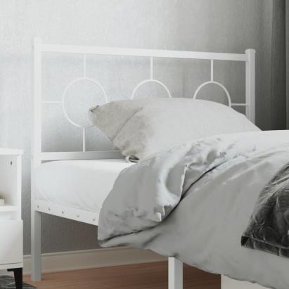 Tăblie de pat metalică, alb, 100 cm GartenMobel Dekor