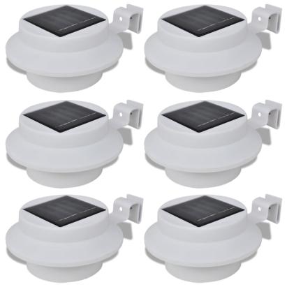 Lampă solară pentru exterior 6 pcs Lumină pentru gard Albă GartenMobel Dekor