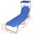 Șezlong pliabil cu protecție solară 189 x 58 x 27 cm, Albastru GartenMobel Dekor