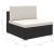 Set mobilier de grădină cu perne, 8 piese, negru, poliratan GartenMobel Dekor