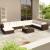 Set mobilier de grădină cu perne, 8 piese, maro, poliratan GartenMobel Dekor