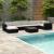 Set mobilier de grădină cu perne, 8 piese, negru, poliratan GartenMobel Dekor