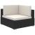 Set mobilier de grădină cu perne, 8 piese, negru, poliratan GartenMobel Dekor